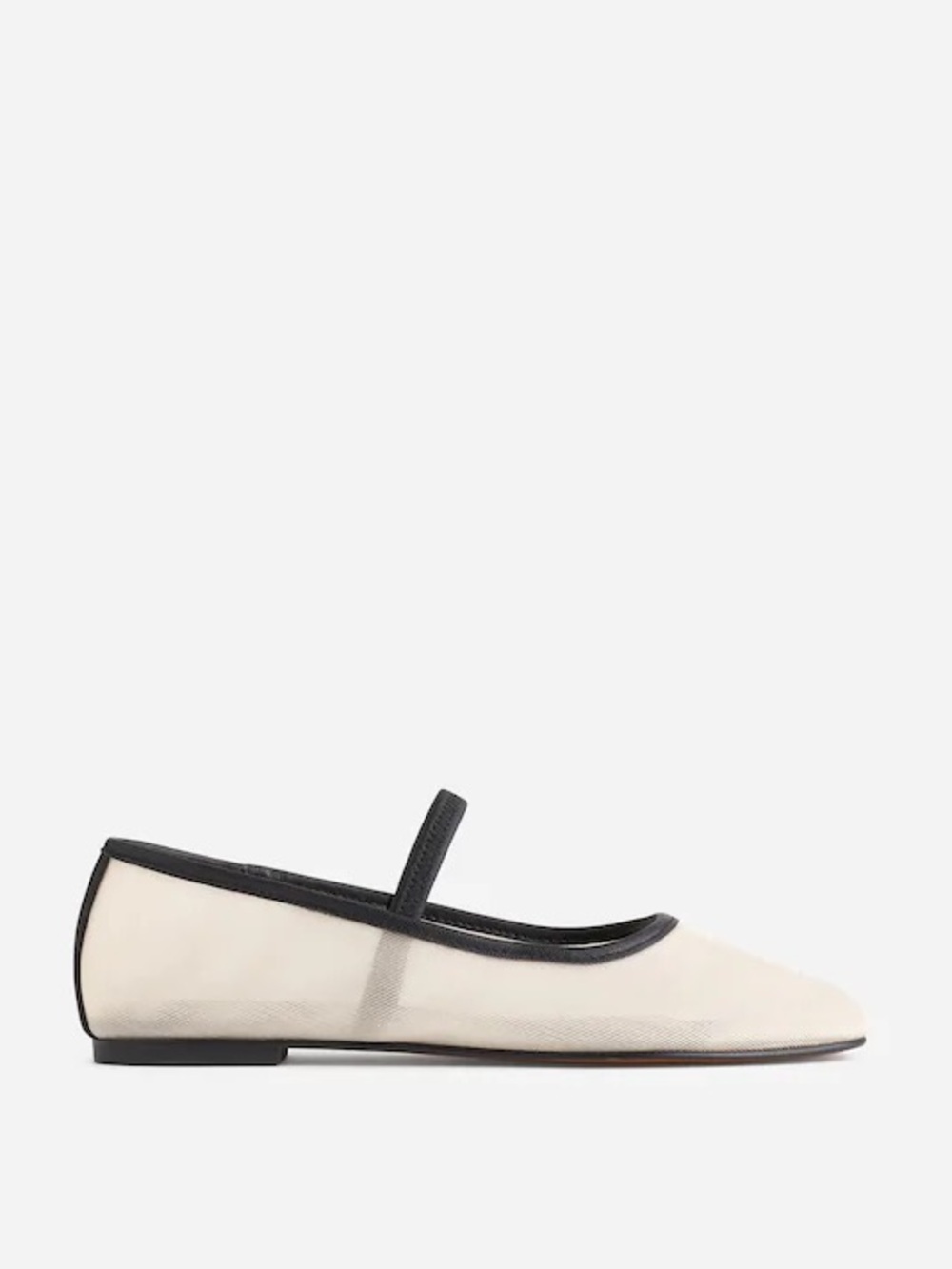 Madewell The Greta Ballet Flat in Ecru and Black Mesh Size 9.5 - Picture 3 of 12